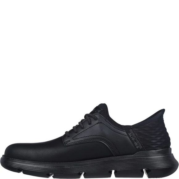 Skechers Mens Garza - Gervin Leather Oxford Shoes / Black - Picture 4 of 6